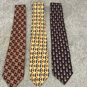 Three Men’s ties from Mark Shale and Ferrell Reed almost new cond